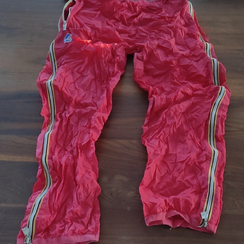 K-Way Pink Pants with Side Zippers